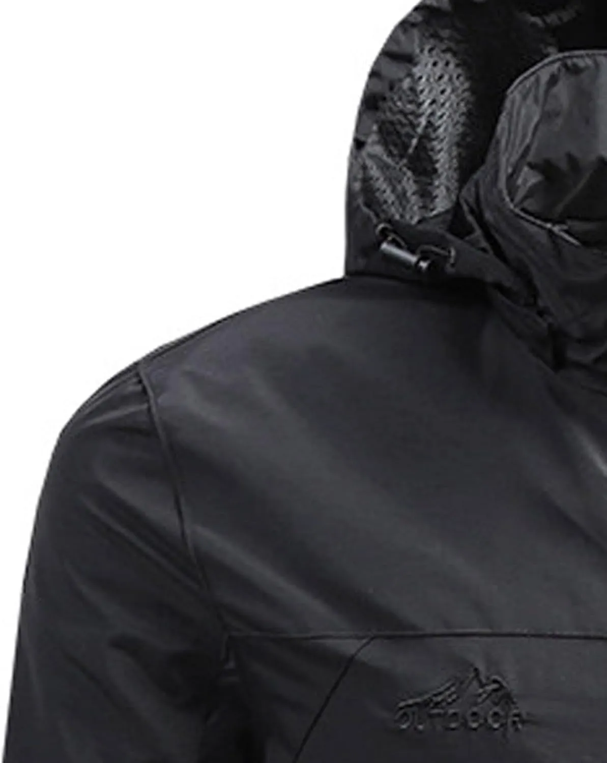 Rain Jacket Mens Water Lightweight Hooded Hiking Running Jackets Water Resistant Fall Full Zip Windbreaker Sportwear