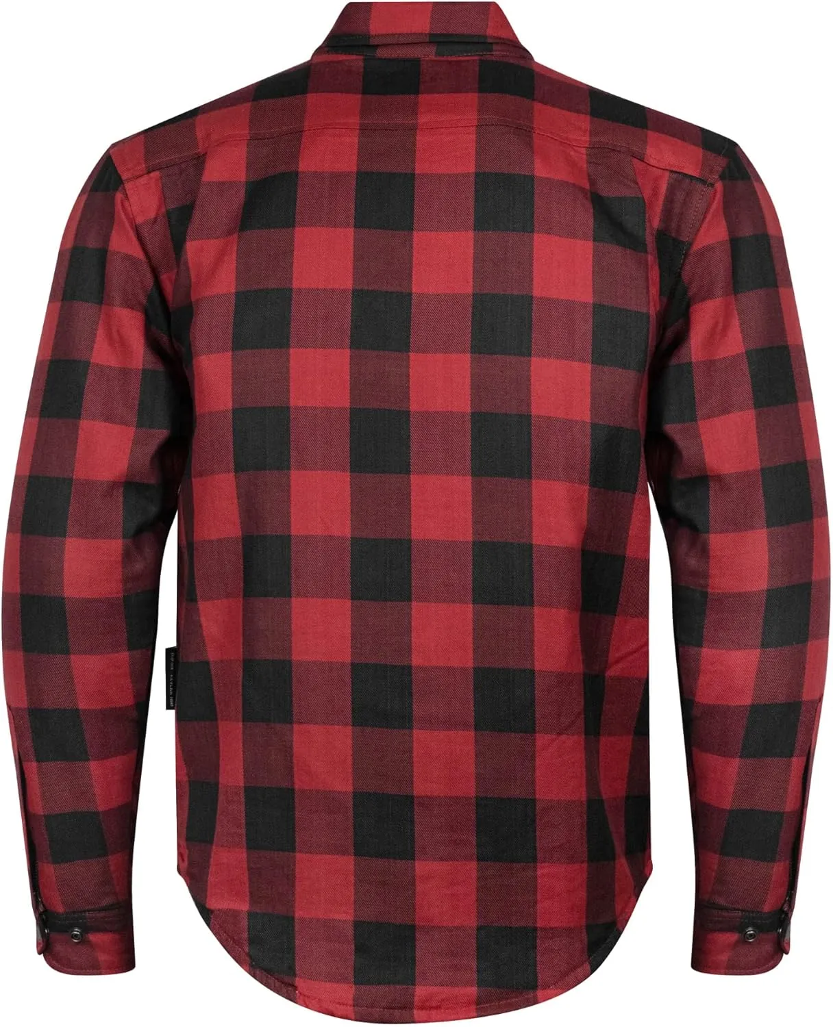 Riparo Motorcycle Riding Work Shirt for Men Long Sleeve Flannel Armored Shirt with Kevlar and CE Removable Protectors