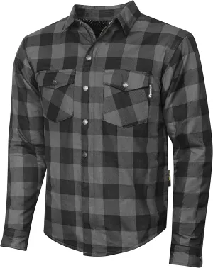 Riparo Motorcycle Riding Work Shirt for Men Long Sleeve Flannel Armored Shirt with Kevlar and CE Removable Protectors