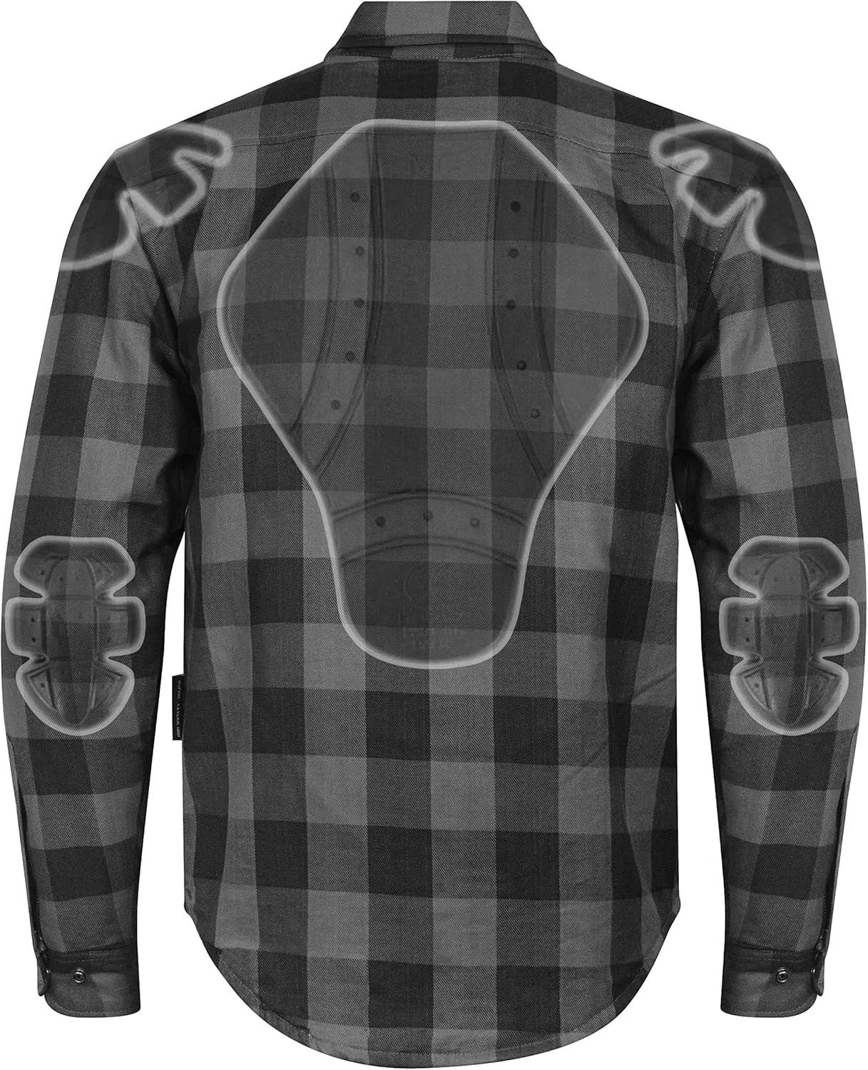 Riparo Motorcycle Riding Work Shirt for Men Long Sleeve Flannel Armored Shirt with Kevlar and CE Removable Protectors