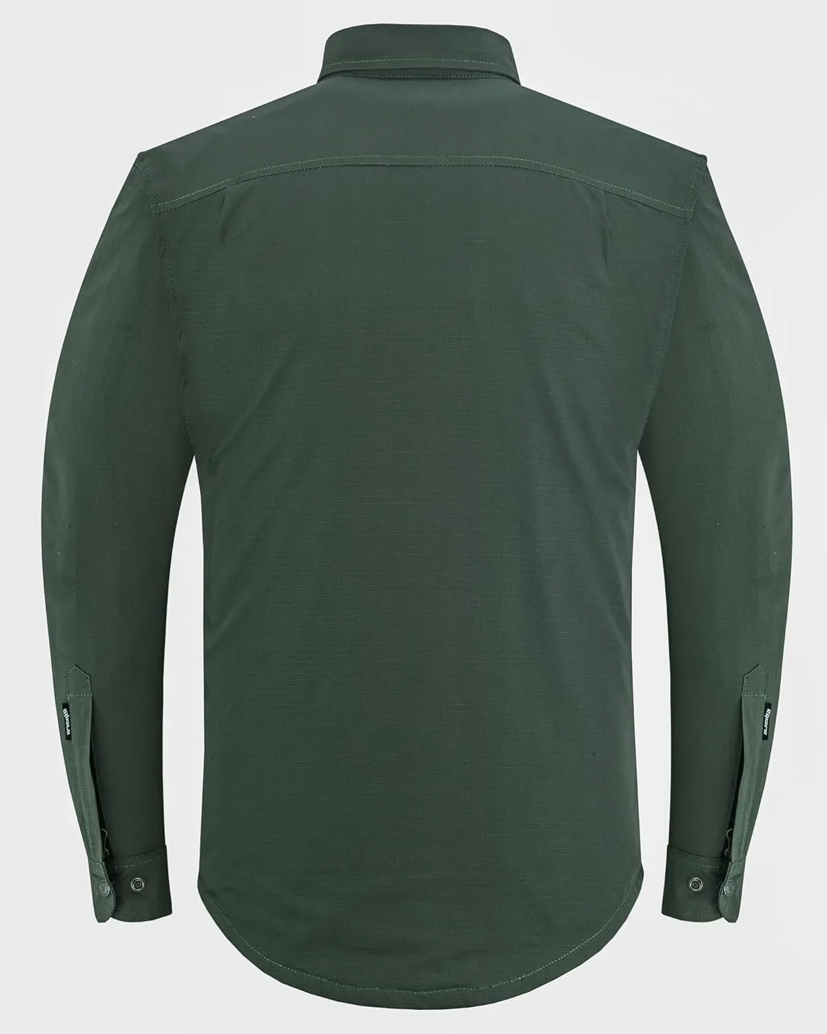 Riparo Motorcycle Riding Work Shirt for Men Long Sleeve Flannel Armored Shirt with Kevlar and CE Removable Protectors