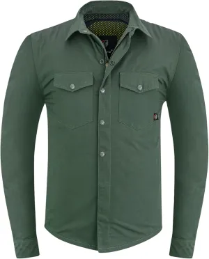 Riparo Motorcycle Riding Work Shirt for Men Long Sleeve Flannel Armored Shirt with Kevlar and CE Removable Protectors