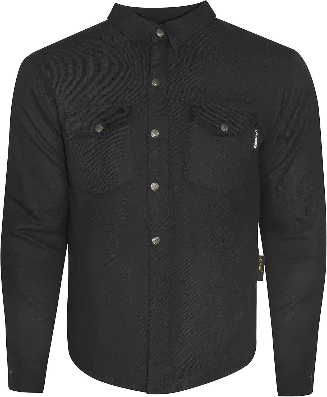 Riparo Motorcycle Riding Work Shirt for Men Long Sleeve Flannel Armored Shirt with Kevlar and CE Removable Protectors