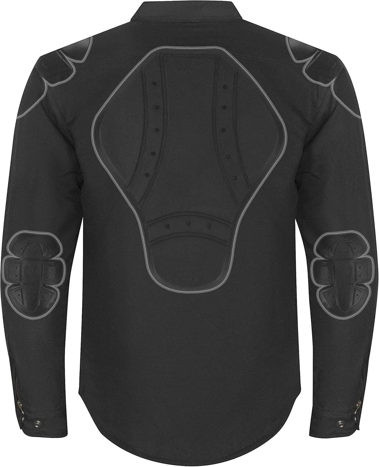 Riparo Motorcycle Riding Work Shirt for Men Long Sleeve Flannel Armored Shirt with Kevlar and CE Removable Protectors