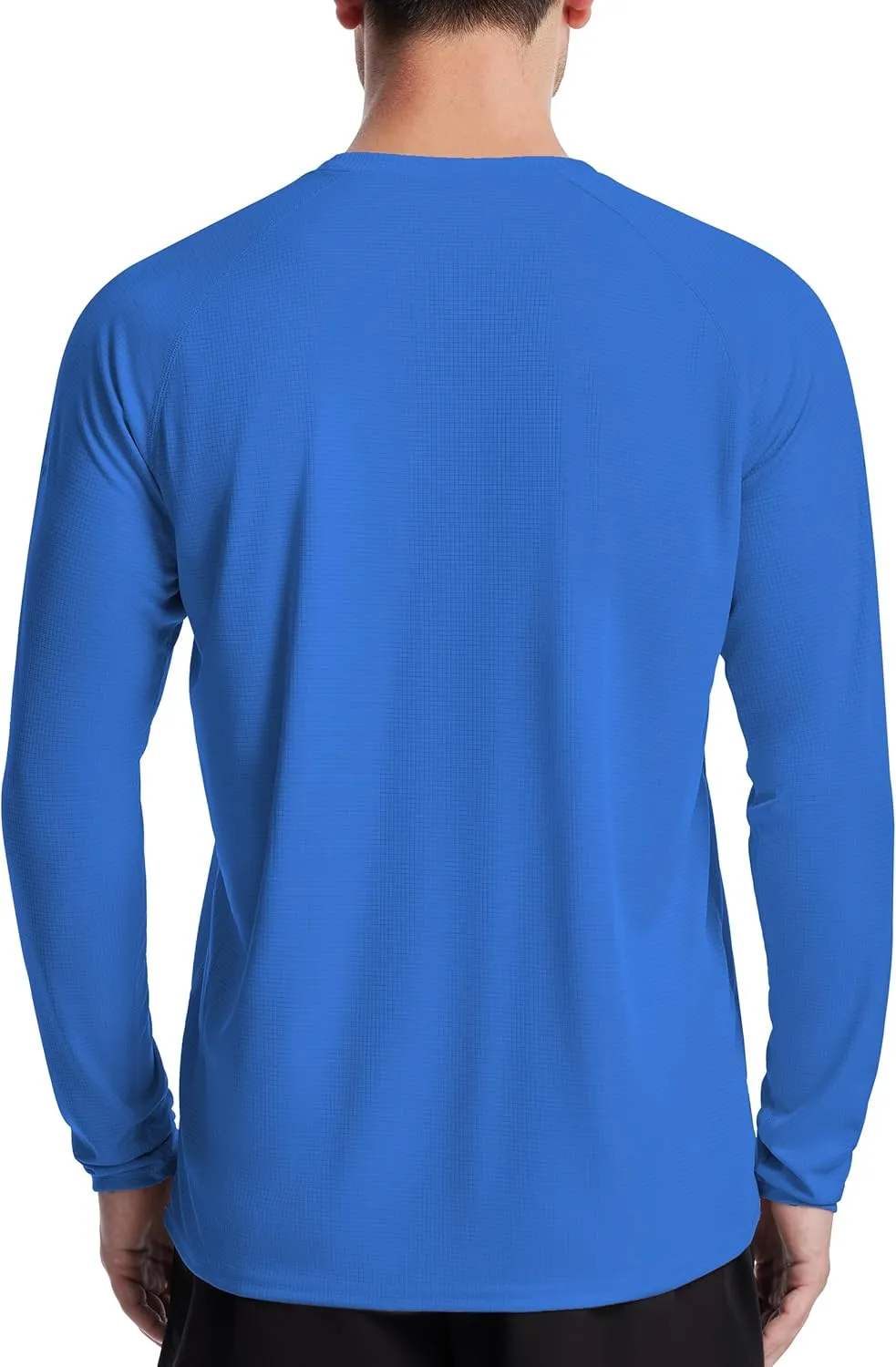 Roadbox Men's UPF 50  Swim Rash Guard, Long Sleeve UV Sun Protection SPF Water Shirts Quick Dry for Outdoor Fishing Hiking