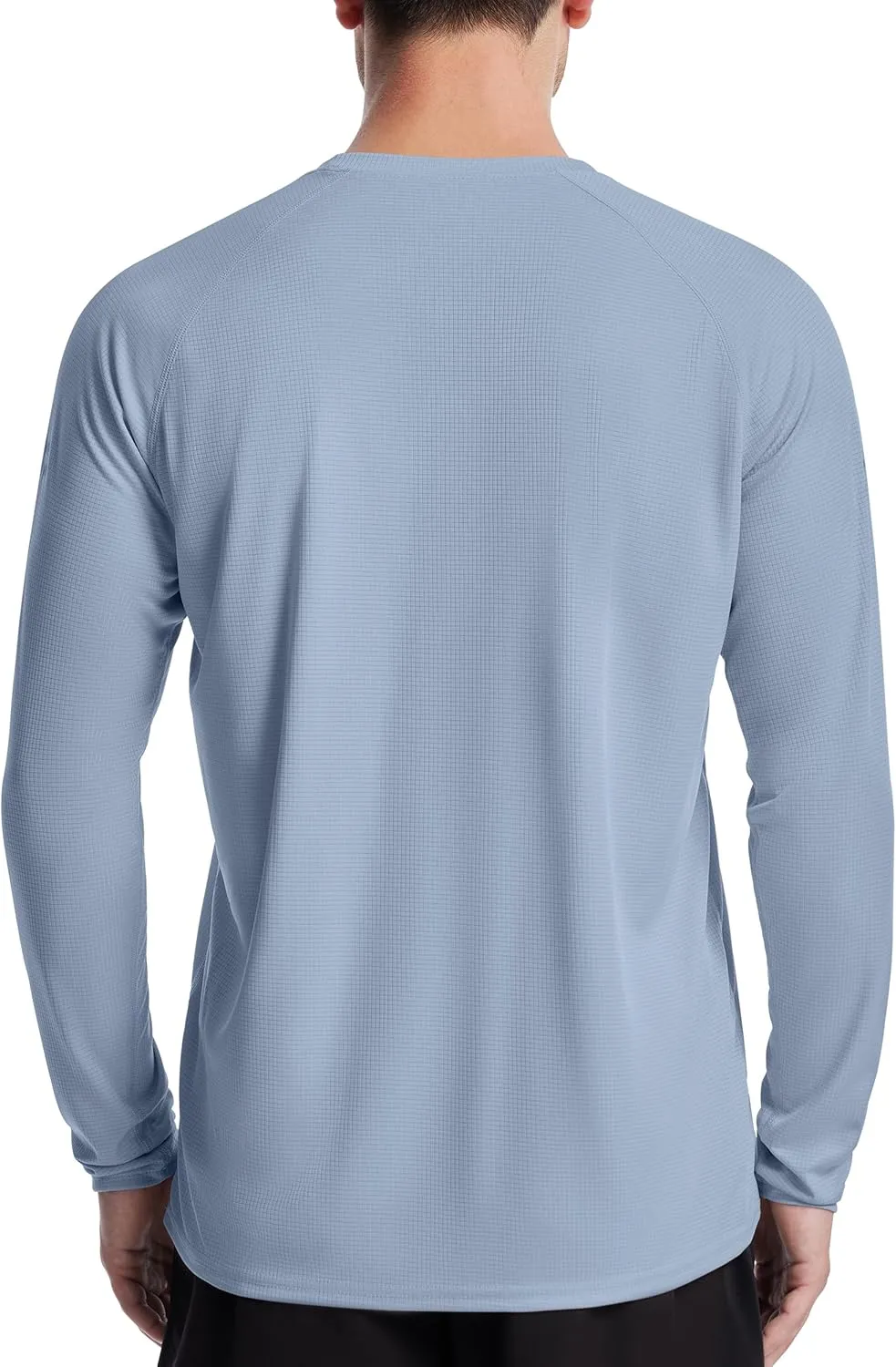 Roadbox Men's UPF 50  Swim Rash Guard, Long Sleeve UV Sun Protection SPF Water Shirts Quick Dry for Outdoor Fishing Hiking