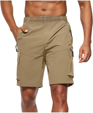 RTRDE Men's Shorts Casual Hiking Cargo Shorts Work Casual Summer Lightweight Bermuda Shorts with Pockets Golf, M-4XL