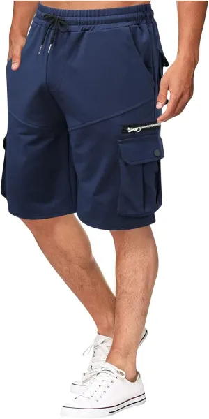 RTRDE Men's Shorts Casual Hiking Cargo Shorts Work Casual Summer Lightweight Bermuda Shorts with Pockets Golf, M-4XL