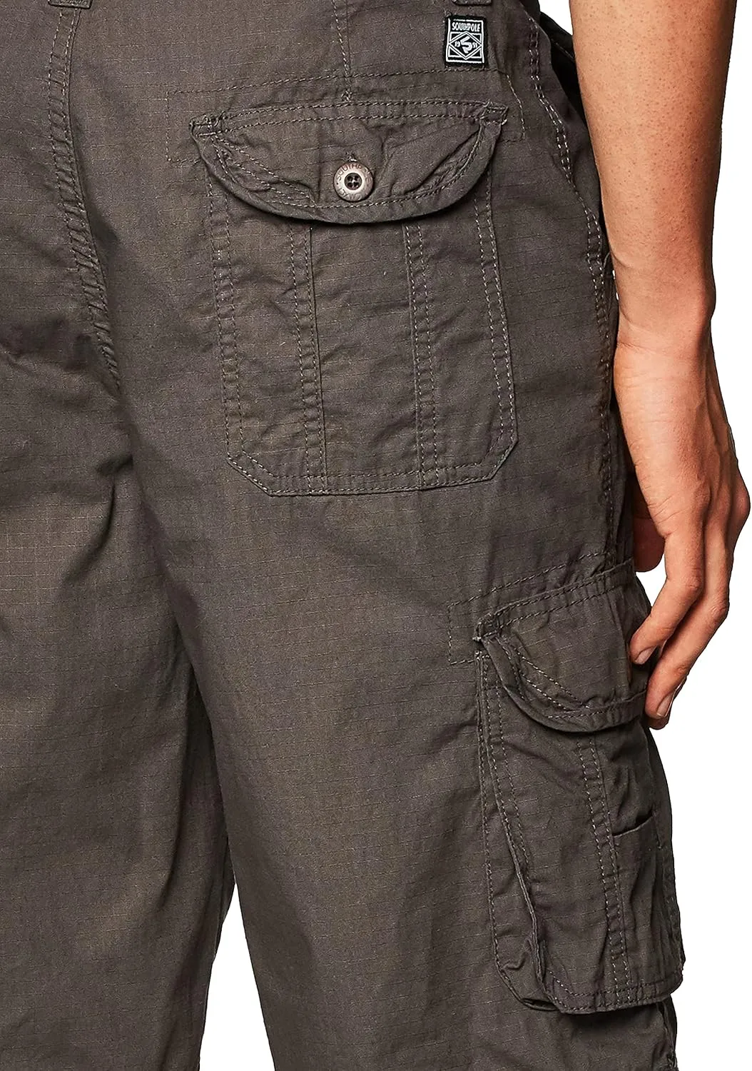 Southpole Men's Ripstop Belted Cargo Shorts