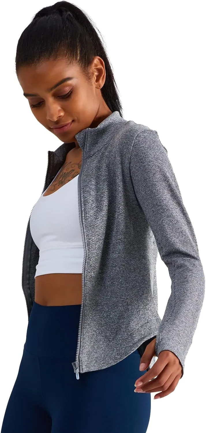 sphinx cat Womens Athletic Long Sleeve Full Zip Running Track Jacket Workout Yoga Sportwear with Thumb Holes Slim Fit