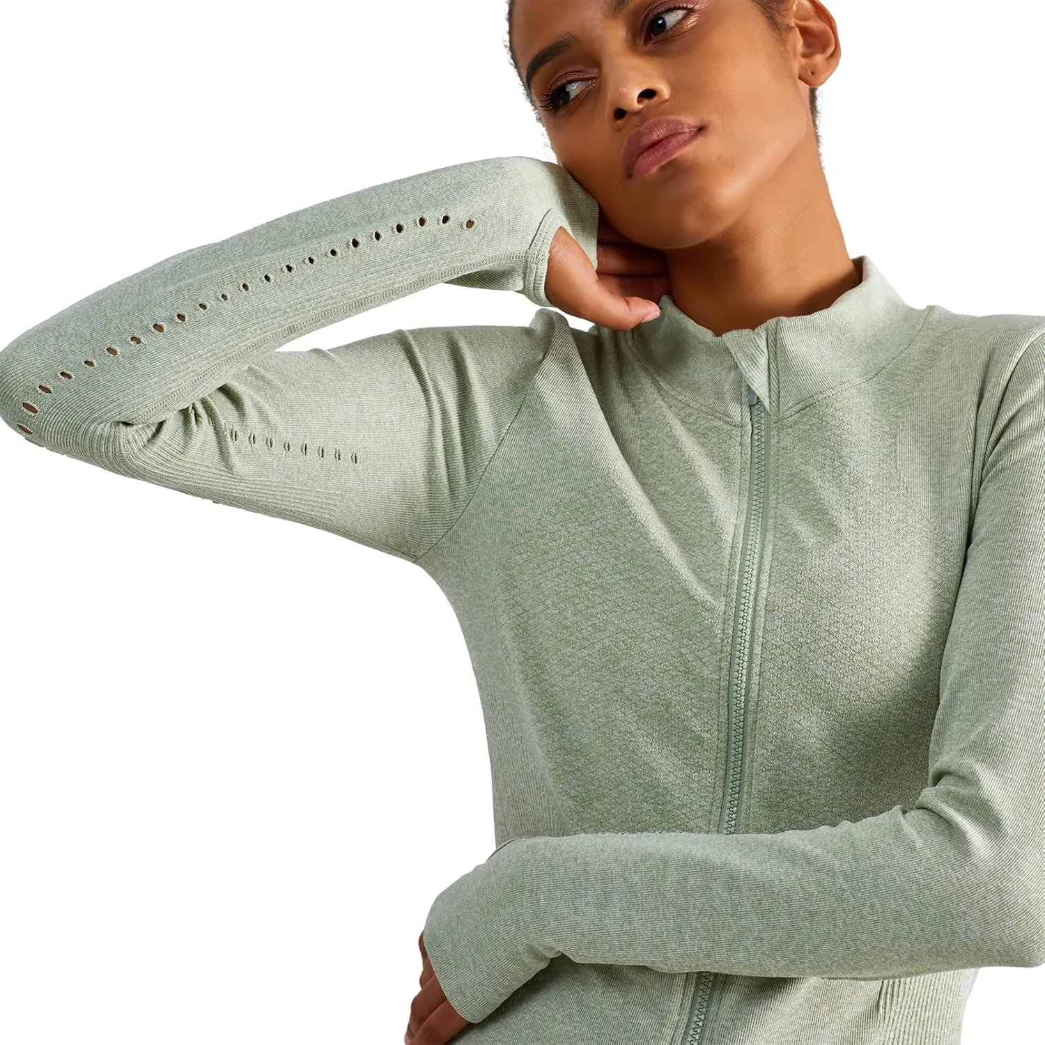 sphinx cat Womens Athletic Long Sleeve Full Zip Running Track Jacket Workout Yoga Sportwear with Thumb Holes Slim Fit