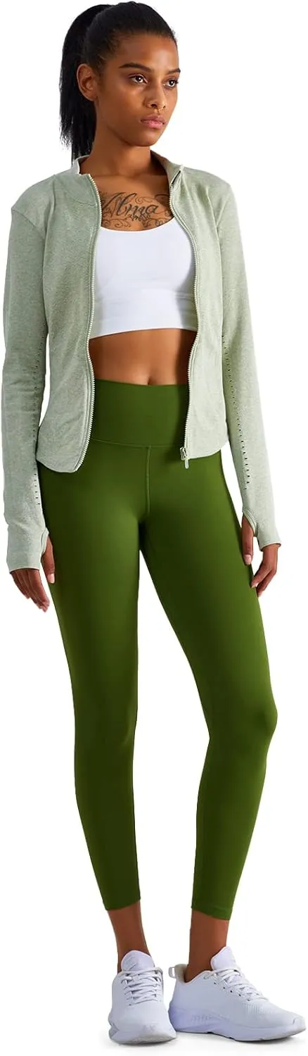 sphinx cat Womens Athletic Long Sleeve Full Zip Running Track Jacket Workout Yoga Sportwear with Thumb Holes Slim Fit