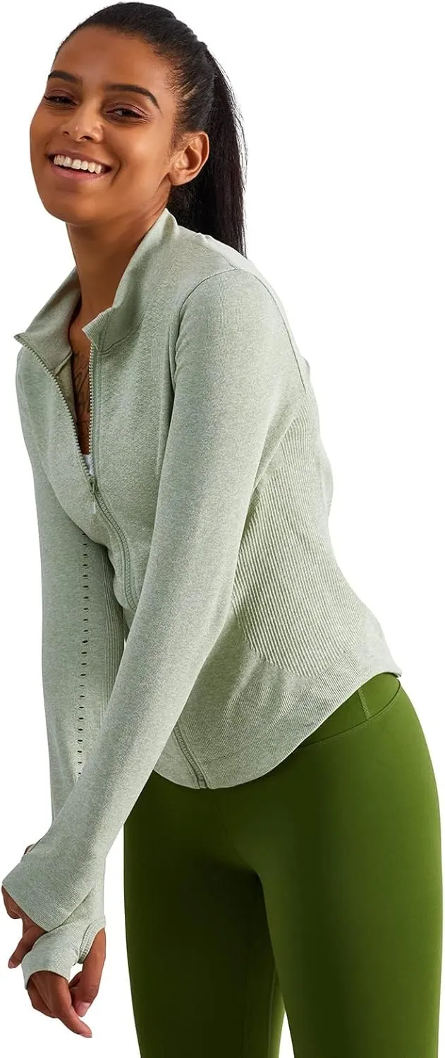 sphinx cat Womens Athletic Long Sleeve Full Zip Running Track Jacket Workout Yoga Sportwear with Thumb Holes Slim Fit