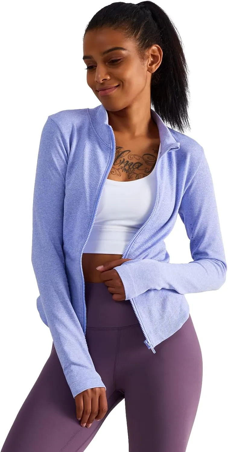 sphinx cat Womens Athletic Long Sleeve Full Zip Running Track Jacket Workout Yoga Sportwear with Thumb Holes Slim Fit