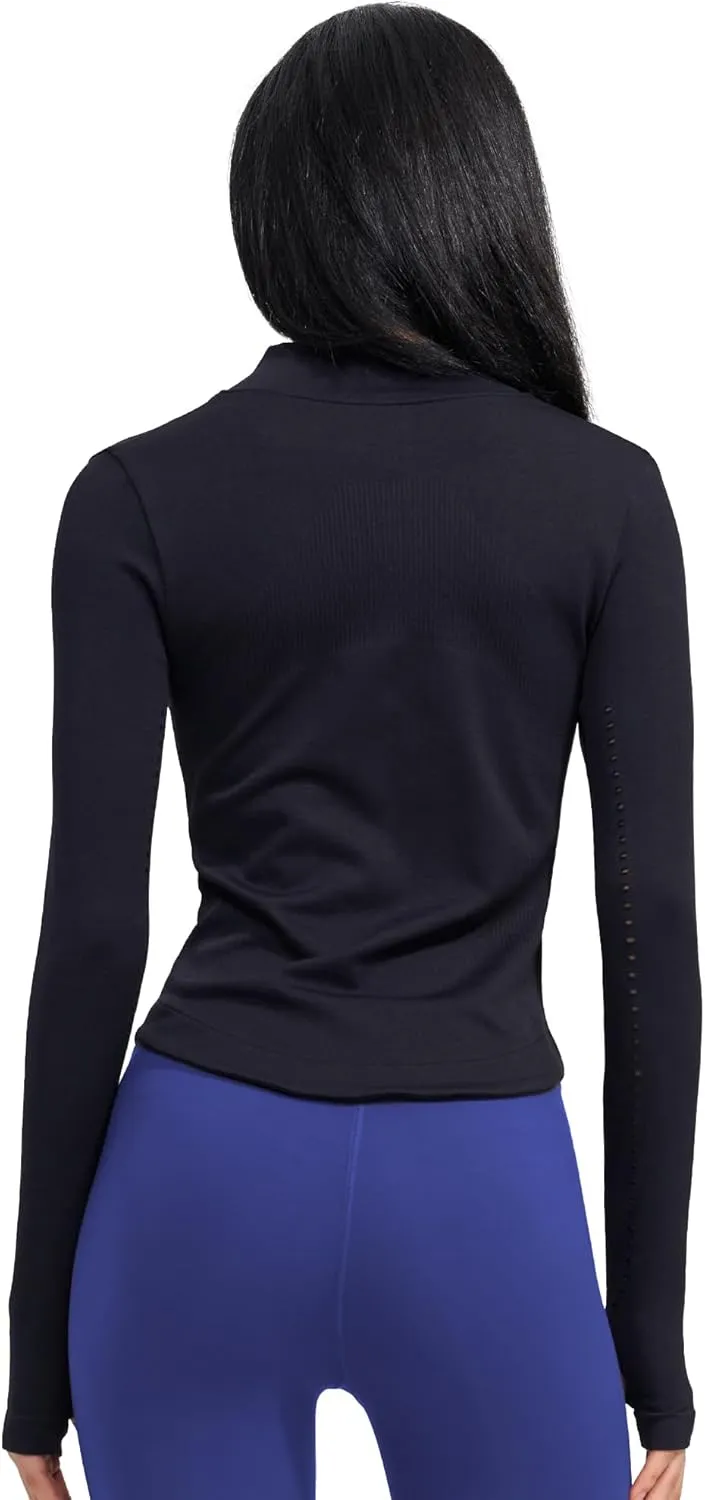 sphinx cat Womens Athletic Long Sleeve Full Zip Running Track Jacket Workout Yoga Sportwear with Thumb Holes Slim Fit