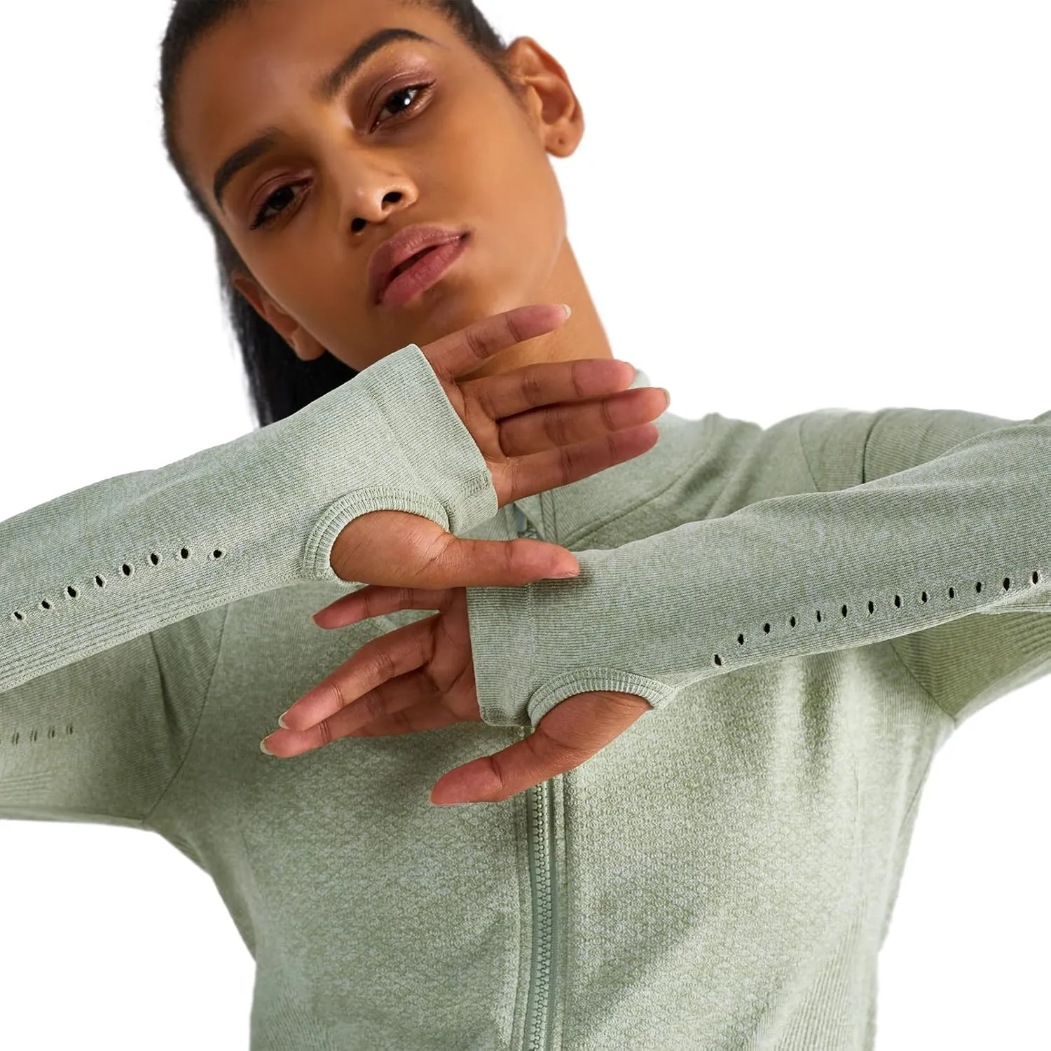 sphinx cat Womens Athletic Long Sleeve Full Zip Running Track Jacket Workout Yoga Sportwear with Thumb Holes Slim Fit
