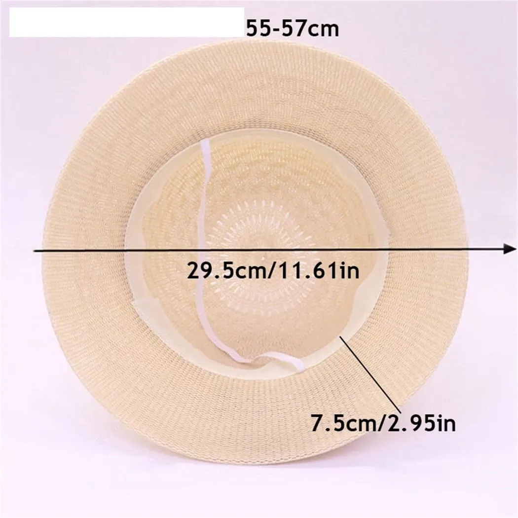 Summer Bowknot Outdoor Sun Hats Girls Wide Brim Straw Hat Ladies Panama Caps Sun Protection Hats Women Sun Caps