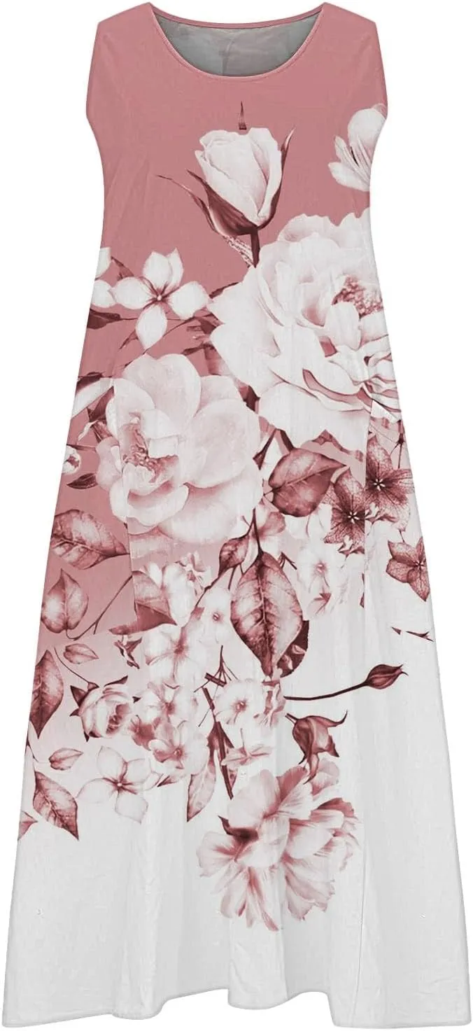 Summer Dresses for Teens Summer Dresses for Women Plus Size Beach Dress Casual Sundresses Sexy Sleeveless Dress