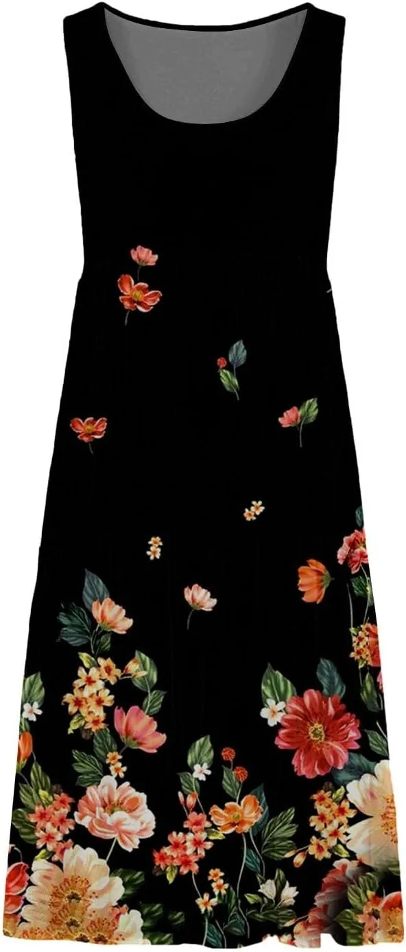 Summer Dresses for Teens Summer Dresses for Women Plus Size Beach Dress Casual Sundresses Sexy Sleeveless Dress