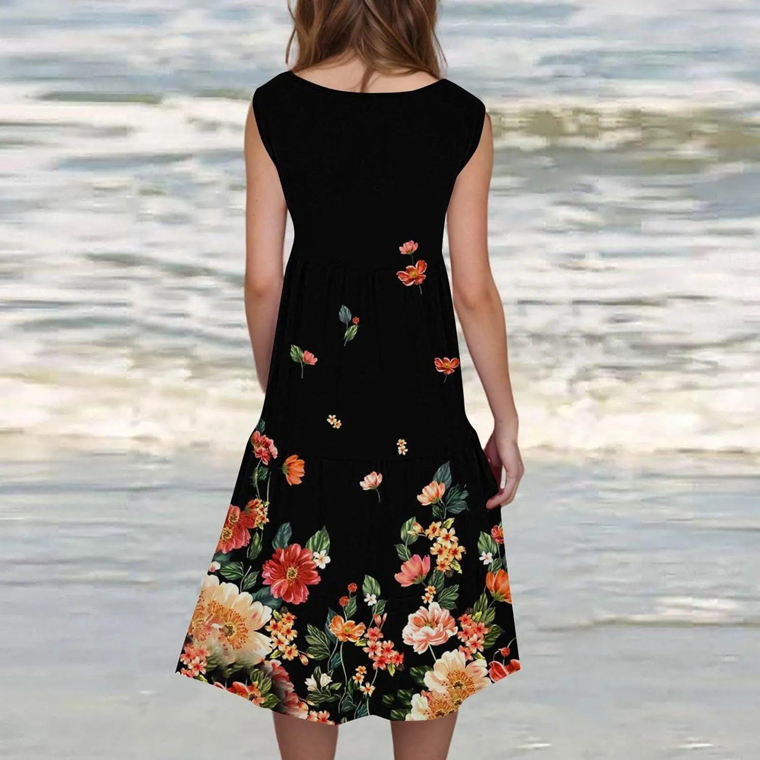 Summer Dresses for Teens Summer Dresses for Women Plus Size Beach Dress Casual Sundresses Sexy Sleeveless Dress