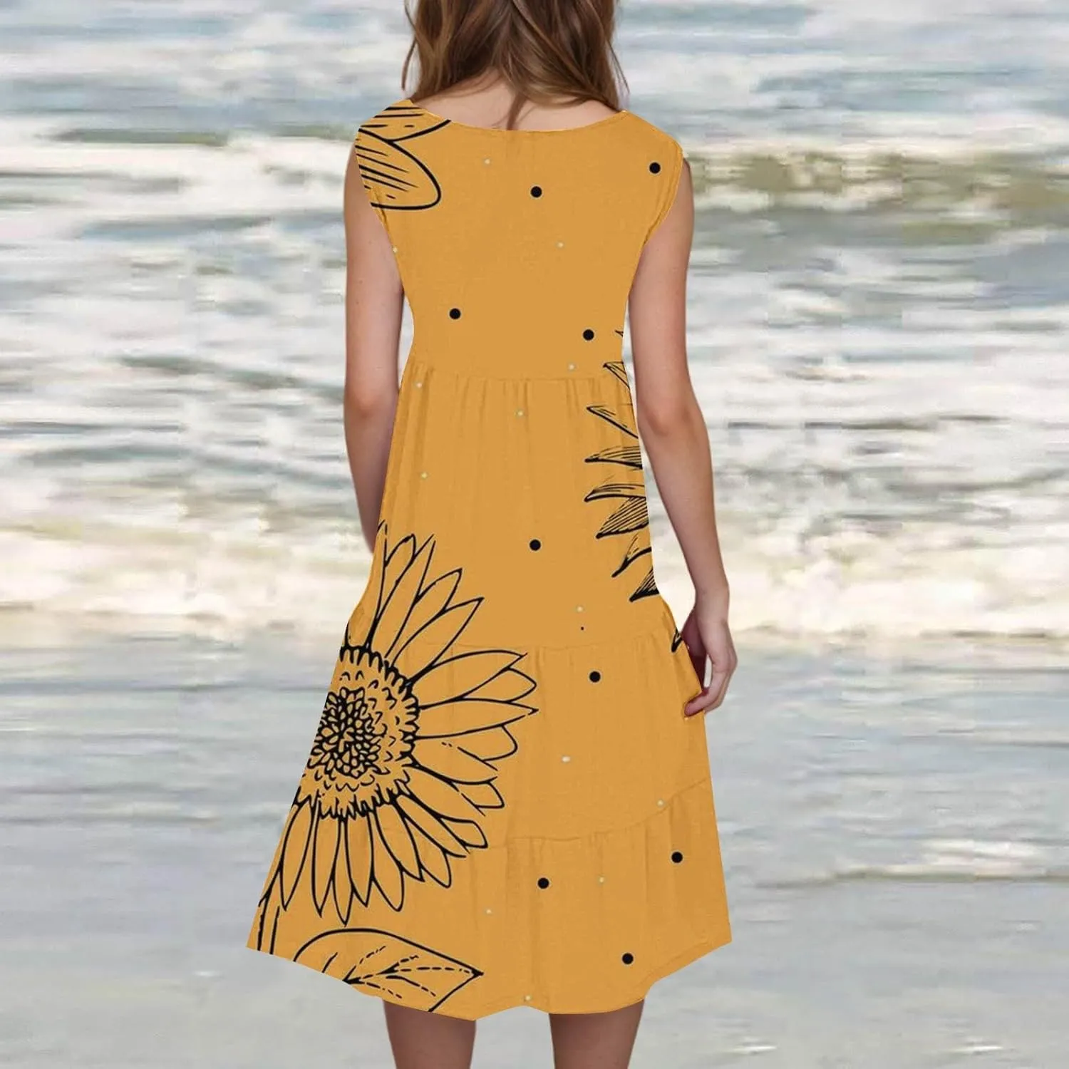 Summer Dresses for Teens Summer Dresses for Women Plus Size Beach Dress Casual Sundresses Sexy Sleeveless Dress