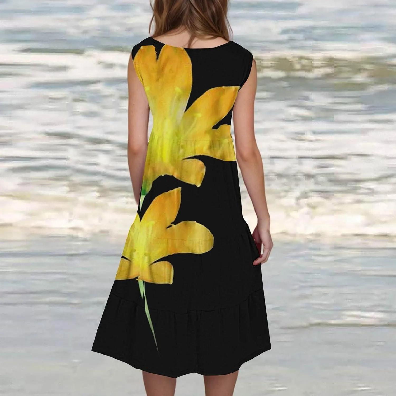 Summer Dresses for Teens Summer Dresses for Women Plus Size Beach Dress Casual Sundresses Sexy Sleeveless Dress