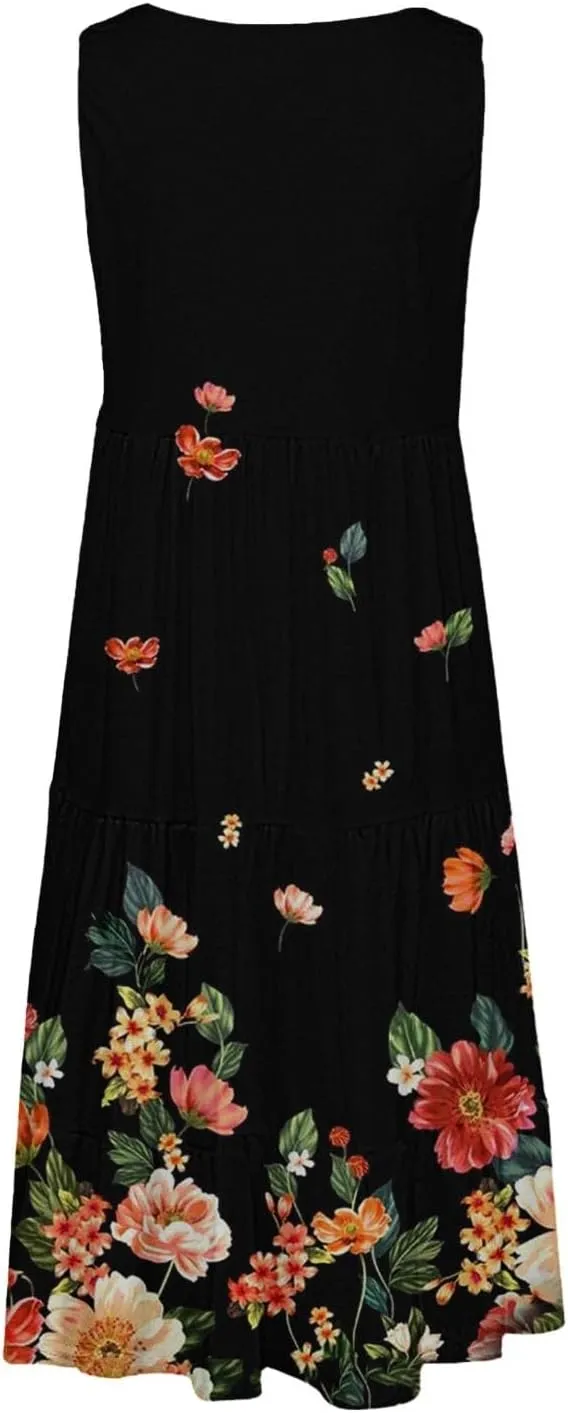 Summer Dresses for Teens Summer Dresses for Women Plus Size Beach Dress Casual Sundresses Sexy Sleeveless Dress