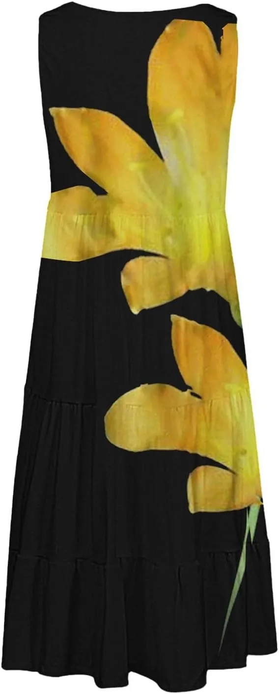 Summer Dresses for Teens Summer Dresses for Women Plus Size Beach Dress Casual Sundresses Sexy Sleeveless Dress