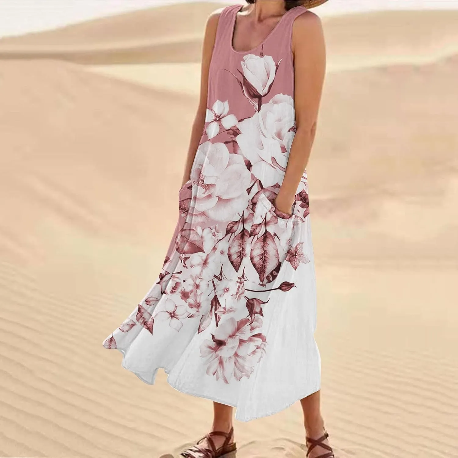 Summer Dresses for Teens Summer Dresses for Women Plus Size Beach Dress Casual Sundresses Sexy Sleeveless Dress