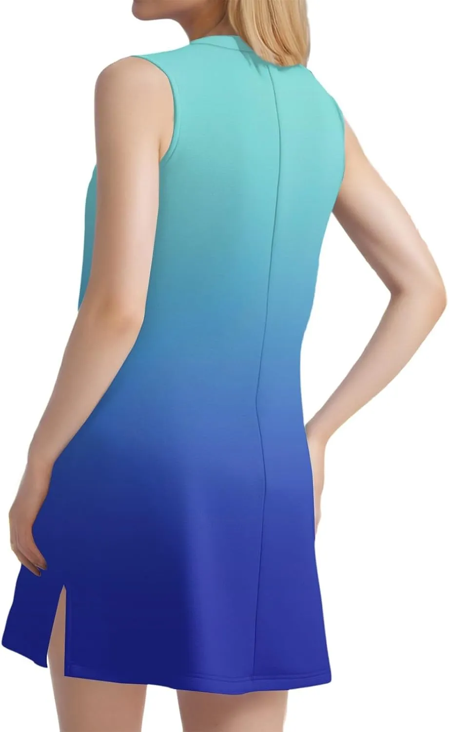 Summer Dresses for Women 2025 Beach Casual Sundresses Loose T Shirt Dresses Sleeveless Floral Tank Dress with Split