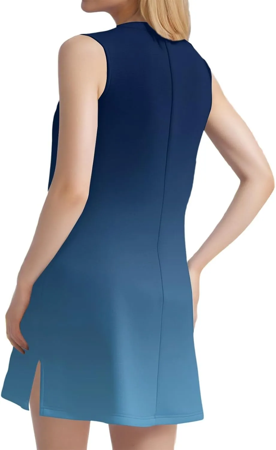 Summer Dresses for Women 2025 Beach Casual Sundresses Loose T Shirt Dresses Sleeveless Floral Tank Dress with Split