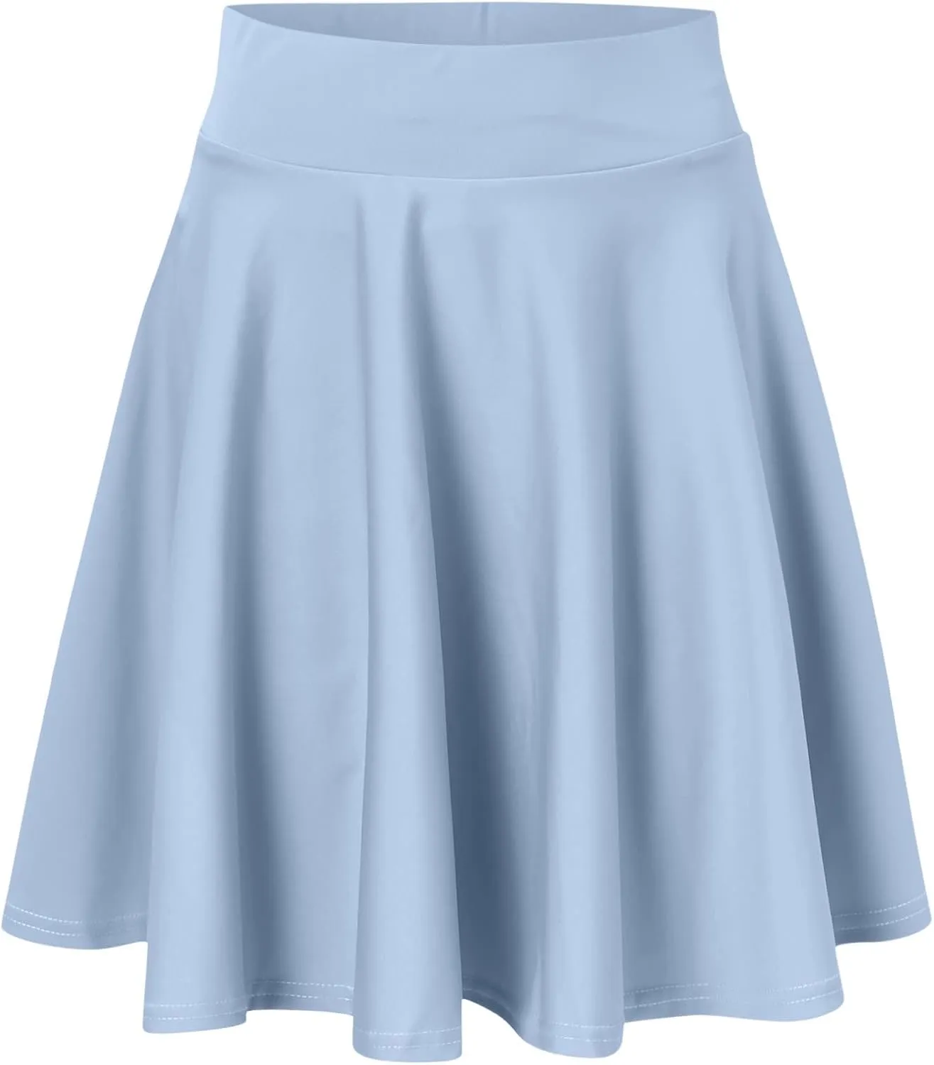 Summer Skirt with Slim Liner Stretchy High Elastic Waist Pleated Tummy Control Mini Shorts Skirts for Women
