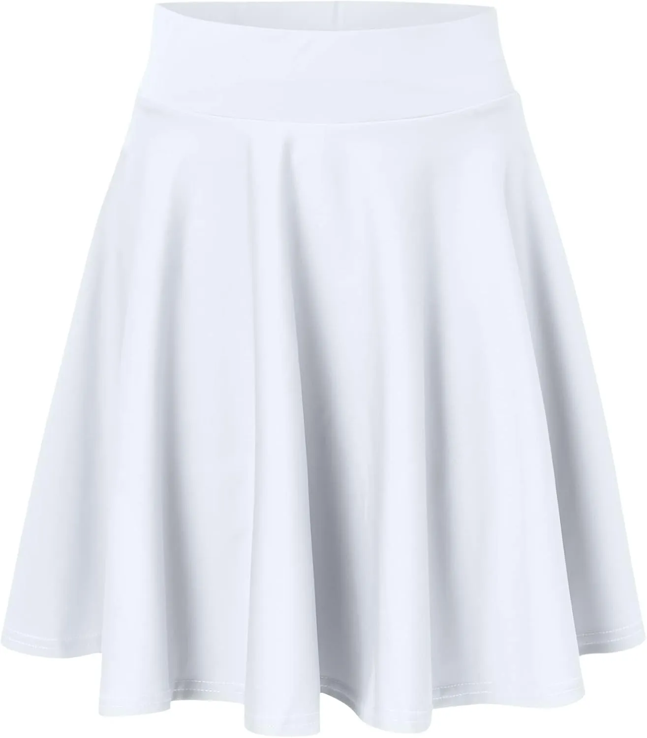 Summer Skirt with Slim Liner Stretchy High Elastic Waist Pleated Tummy Control Mini Shorts Skirts for Women