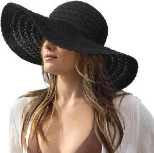 Sun Beach Hats Women, Floppy Summer Hats with Wide Brim, Packable Sunhat for Women Foldable