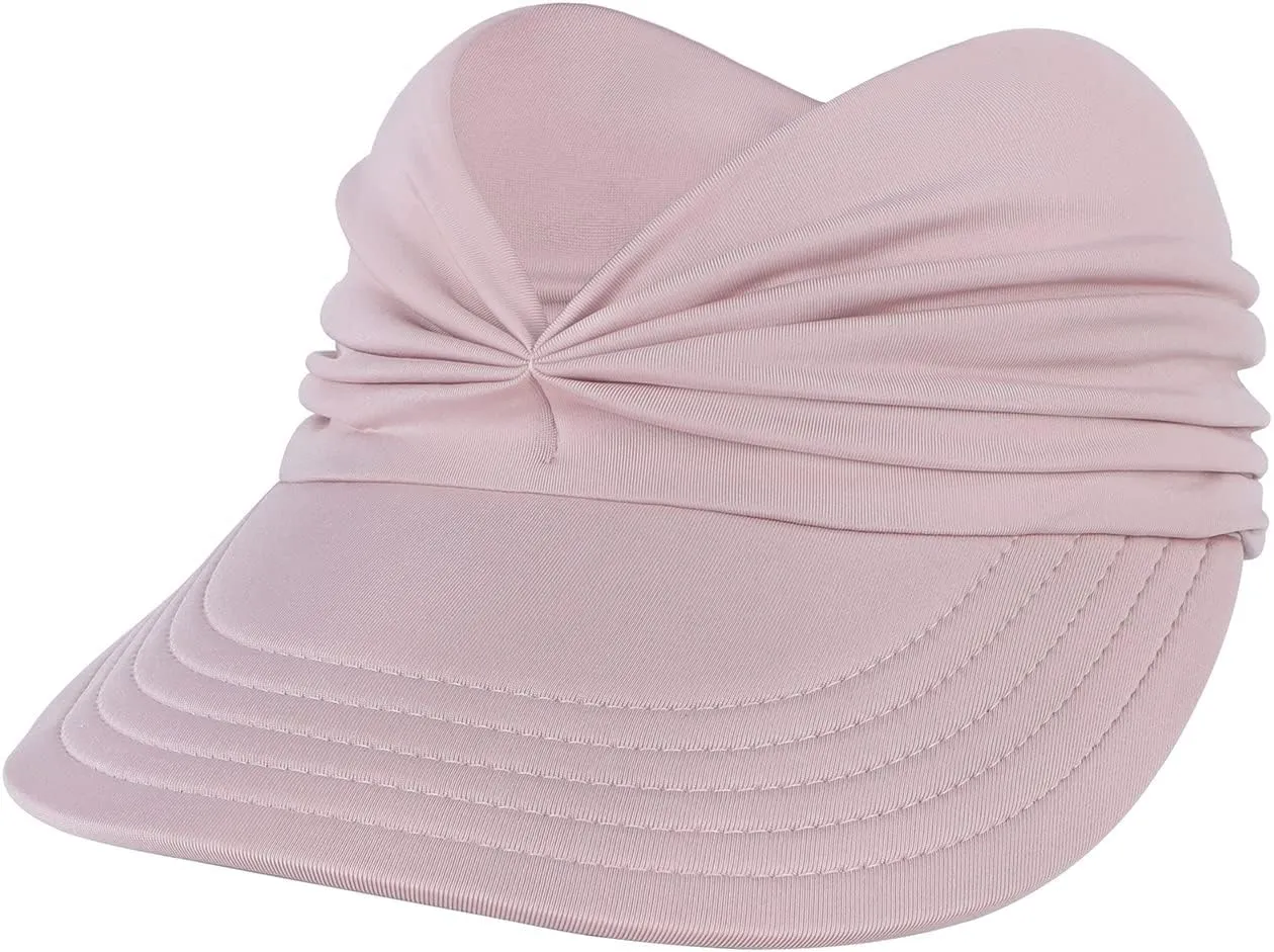 Sun Hats for Women UV Protection Sun Visor Wide Brim Summer Hats with Ponytail