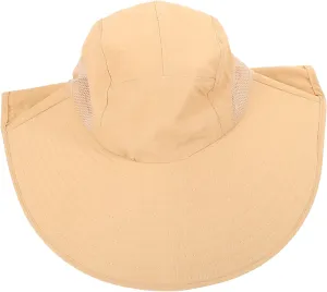 SUPVOX Beach Sun Hat Wide Brim Fishing Cap Lightweight Quick Dry Outdoor Hat for Men Women Protection for Beach Fishing Hiking and More with Mesh Side Khaki