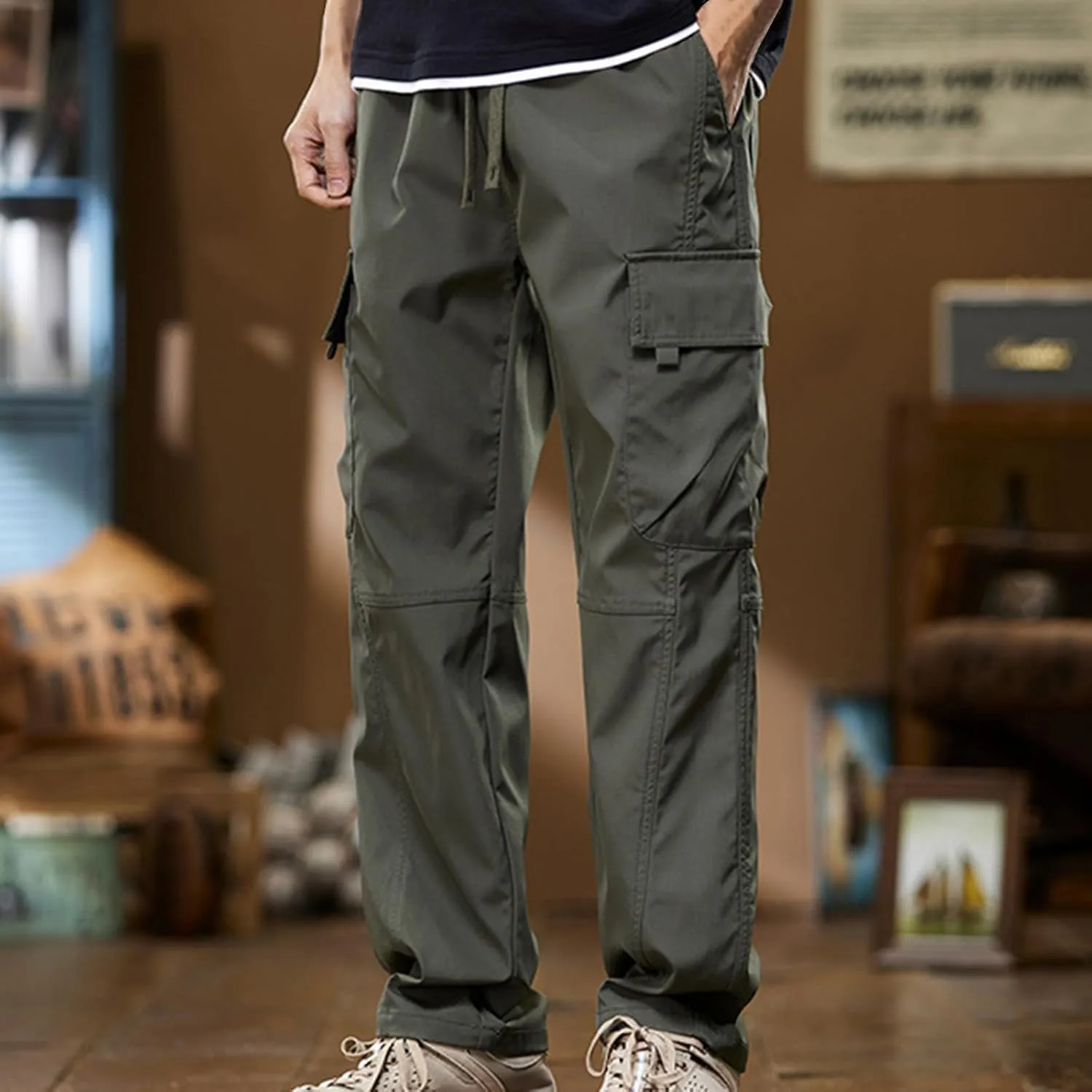 Tactical Work Pants For Men Outdoor Utility Fishing Hiking Long Pants Miliary Uniform Cargo Pants With Multi Pockets