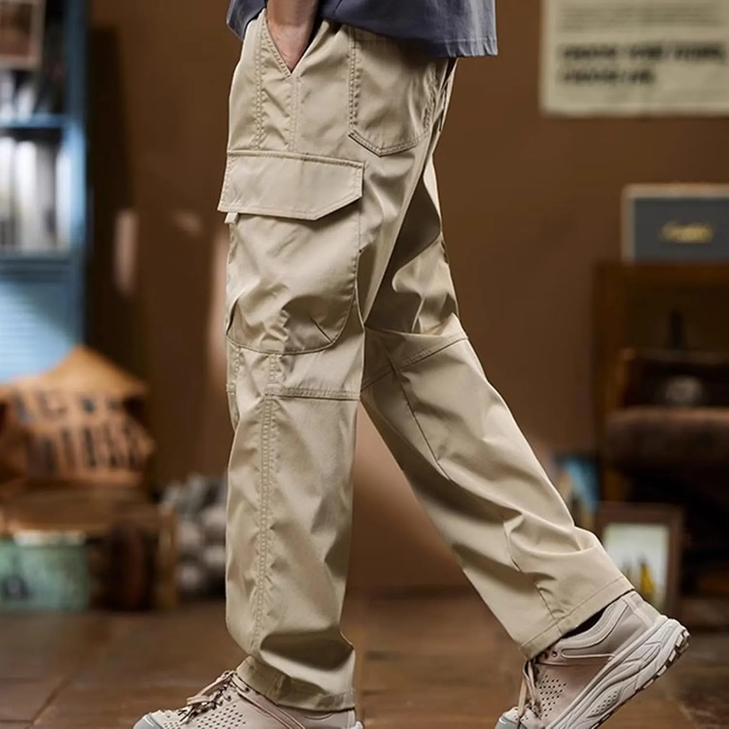 Tactical Work Pants For Men Outdoor Utility Fishing Hiking Long Pants Miliary Uniform Cargo Pants With Multi Pockets