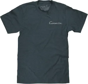 Tee Luv Men's Retro Chevy Corvette C1 Shirt - Front and Back Car Graphic T-Shirt