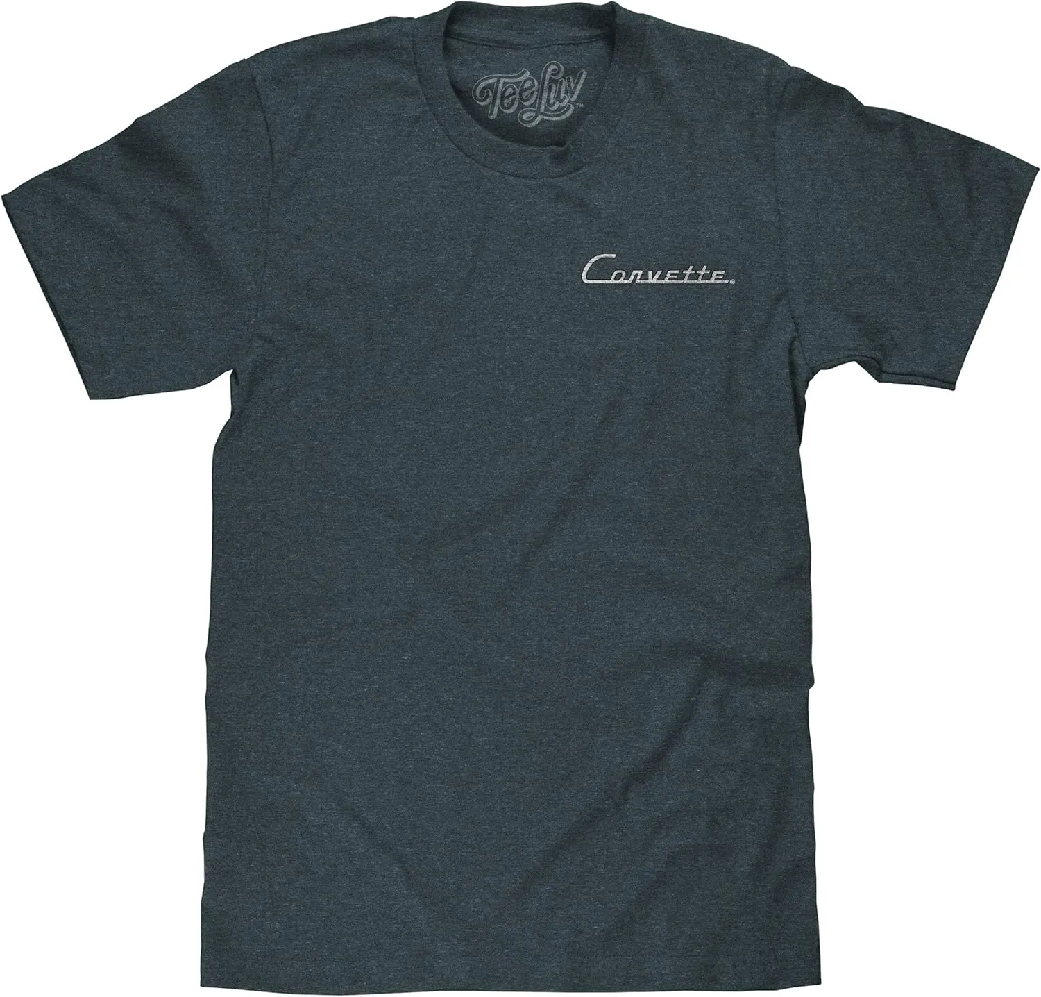 Tee Luv Men's Retro Chevy Corvette C1 Shirt - Front and Back Car Graphic T-Shirt