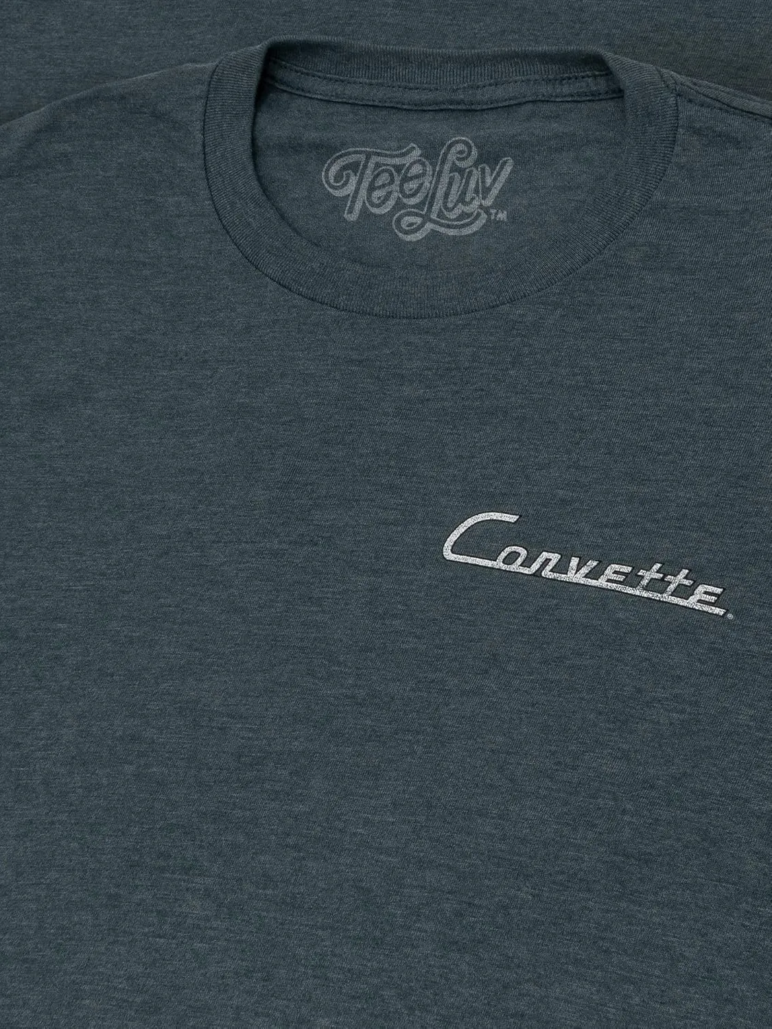 Tee Luv Men's Retro Chevy Corvette C1 Shirt - Front and Back Car Graphic T-Shirt