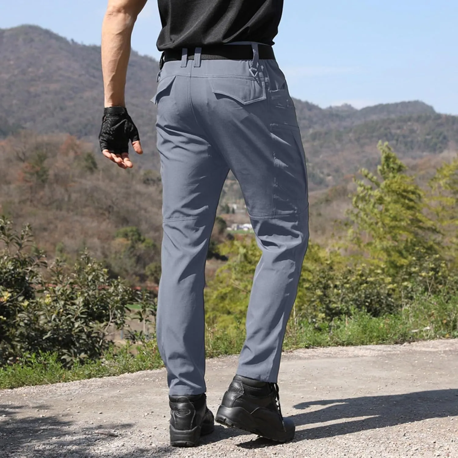 Travel Cargo Pants for Men, Lightweight Outdoor Utility Trendy Mens Work Pants