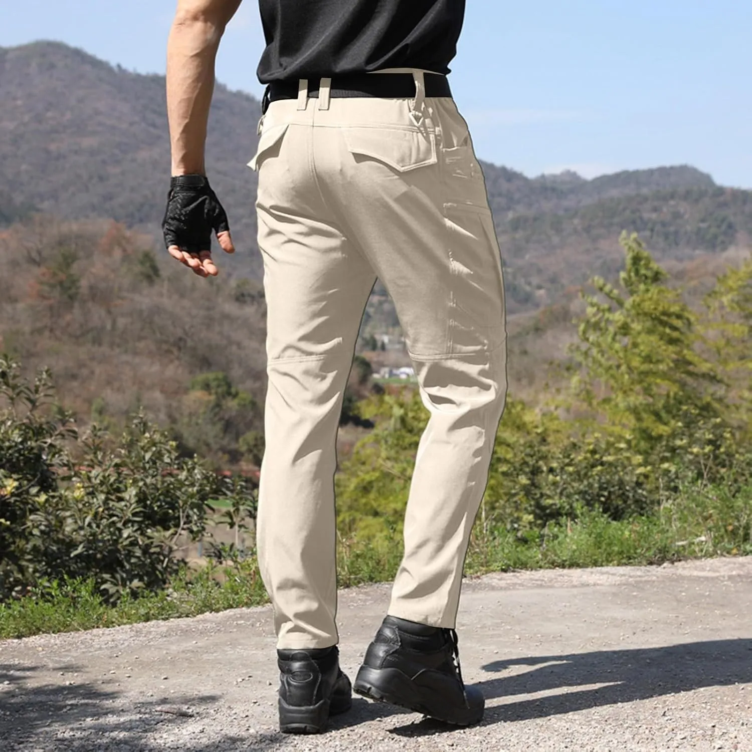 Travel Cargo Pants for Men, Lightweight Outdoor Utility Trendy Mens Work Pants