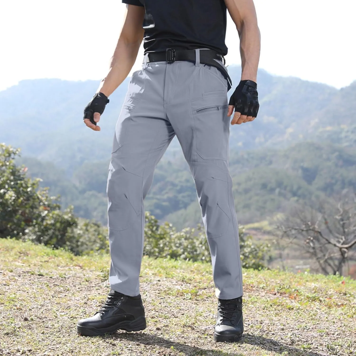 Travel Cargo Pants for Men, Lightweight Outdoor Utility Trendy Mens Work Pants