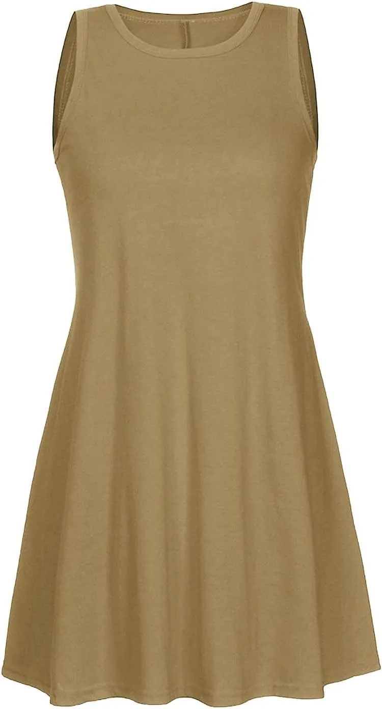 Vacation Dresses for Women 2024 Sleeveless Casual Sundresses A Line Fashion Comfy Short Dresses with Pockets