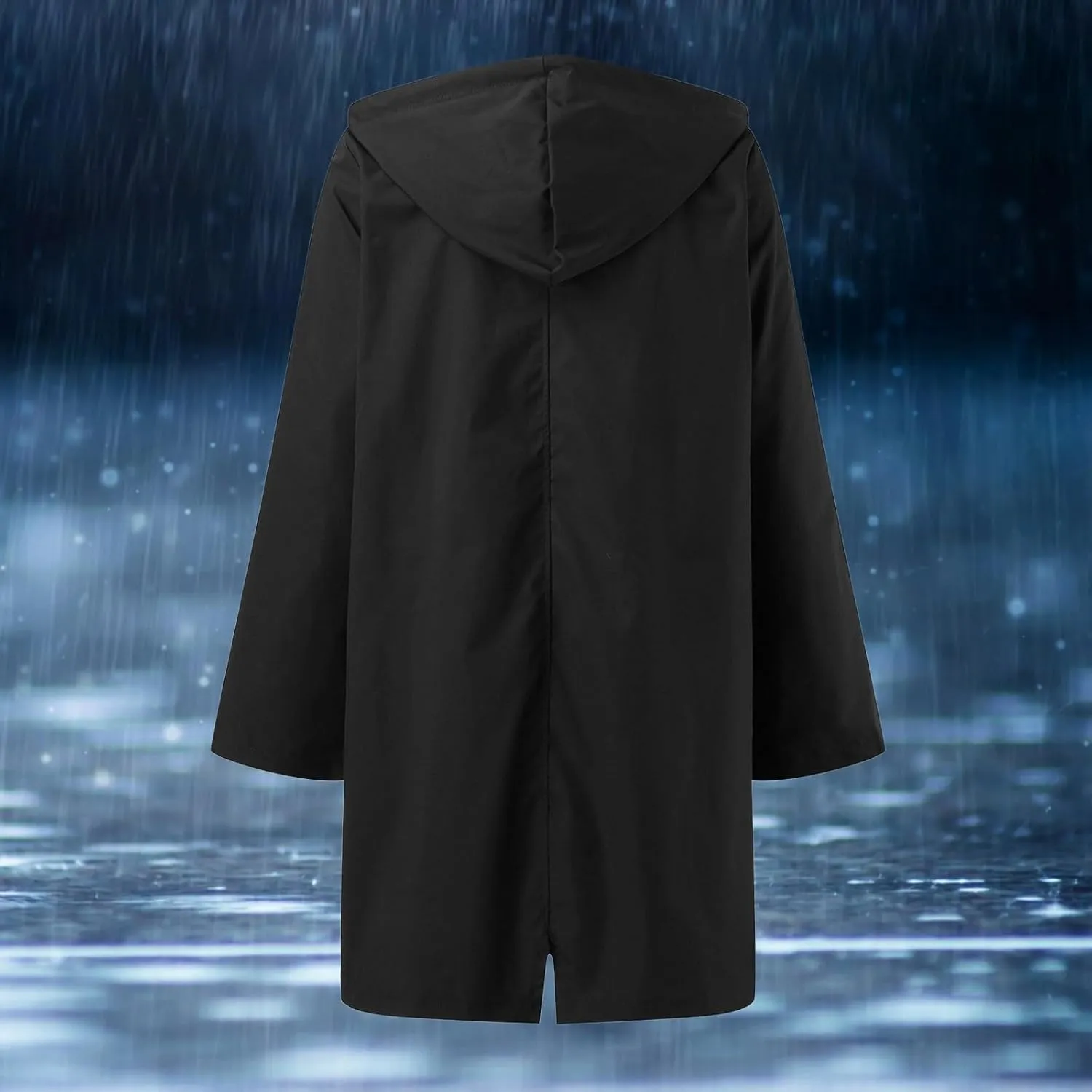 Waterproof with Hood Packable Long Hooded Trench Coats, Windbreaker Travel Jacket, Casual Sports Jackets for Women