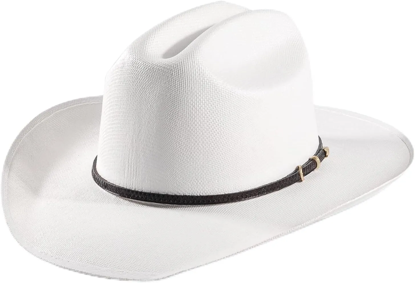 Western Cowboy Cowgirl Hat Pinch Front Wide Brim Oval Canvas Straw Hat Classic Stiff Vented Outdoor Hat