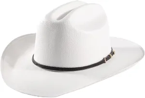 Western Cowboy Cowgirl Hat Pinch Front Wide Brim Oval Canvas Straw Hat Classic Stiff Vented Outdoor Hat