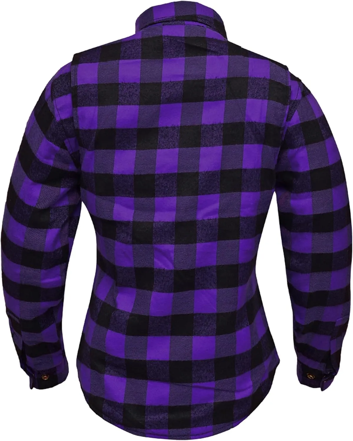 Women Motorcycle Flannel Shirt Road Series Pink & Black Motorbike Jacket Riding Gear Shirt with CE Armors