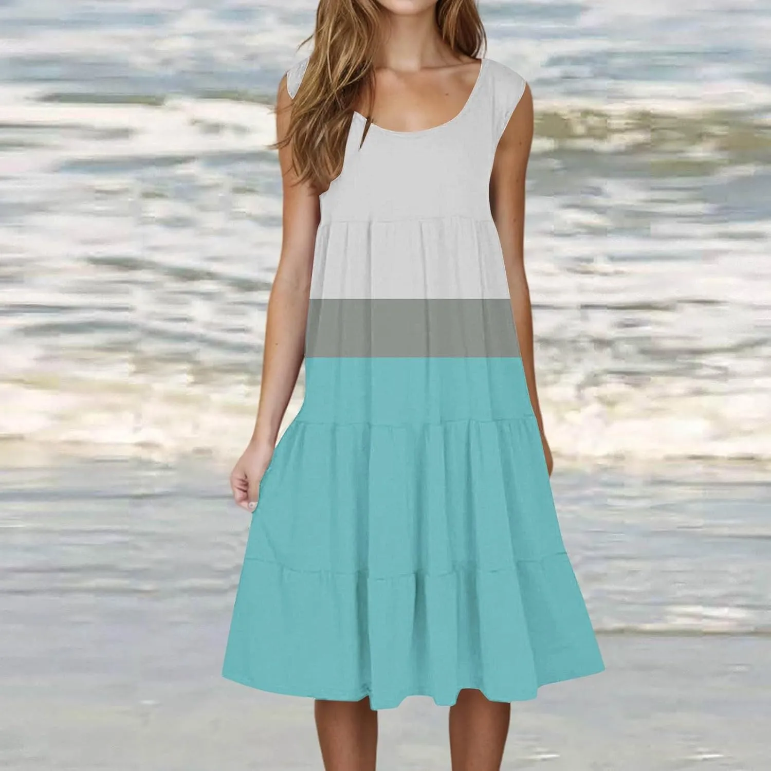 Women Summer Dresses Summer Dresses for Women Plus Size Beach Dress Casual Sundresses Sexy Sleeveless Dress Flowy
